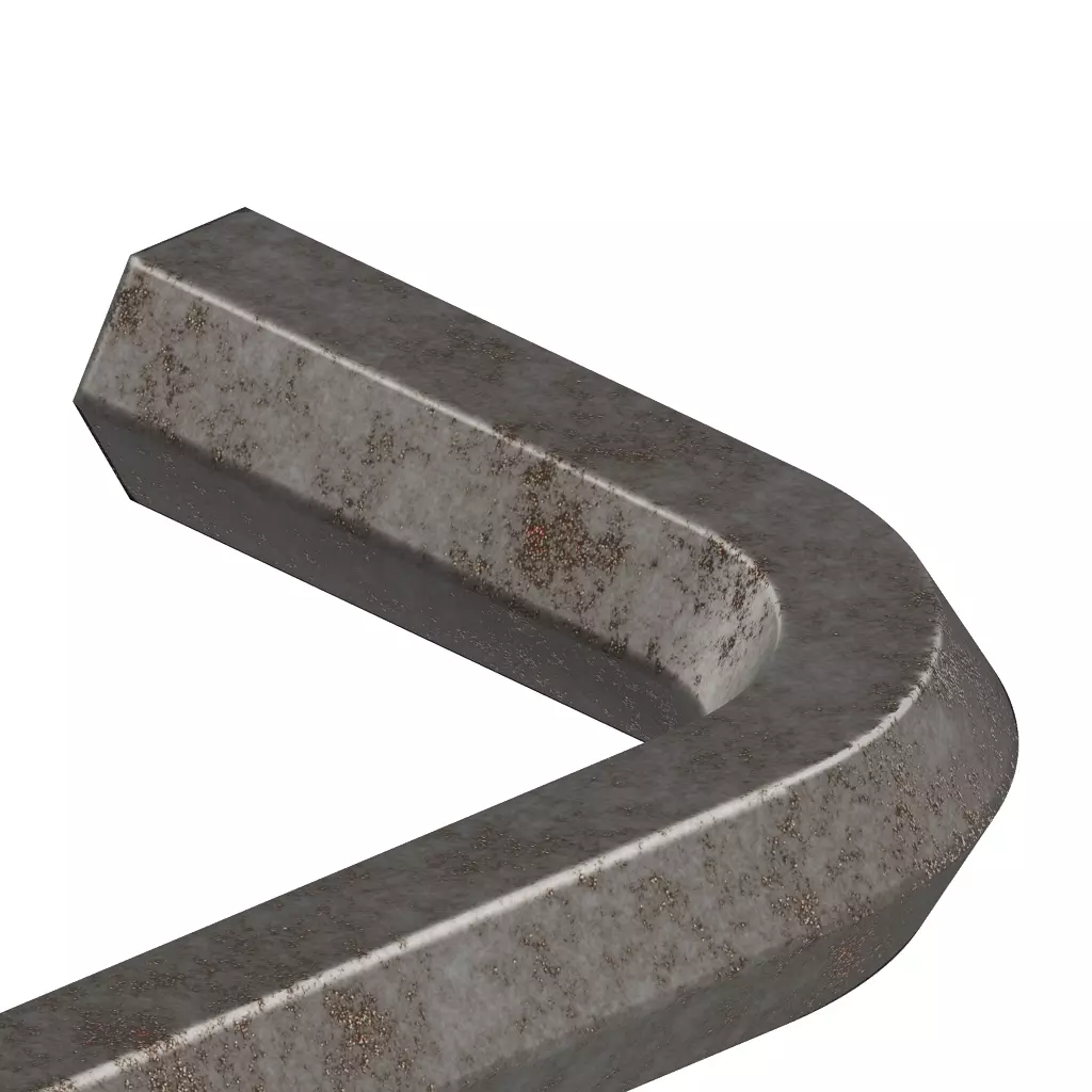 Rusty Allen Key Low-poly 3D model_1