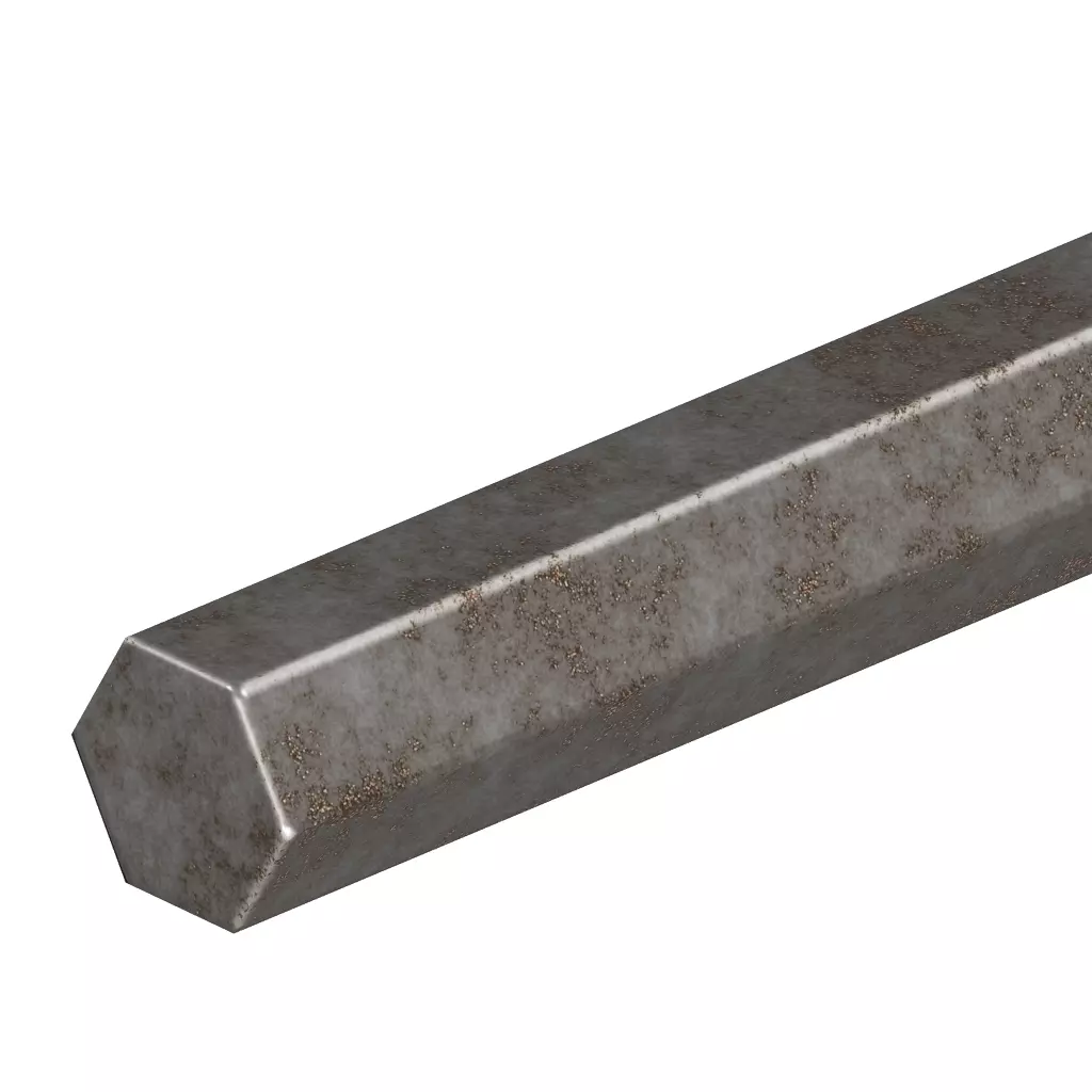 Rusty Allen Key Low-poly 3D model_2