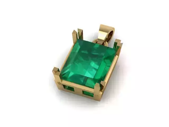 emerald-style green gemstone pendant 