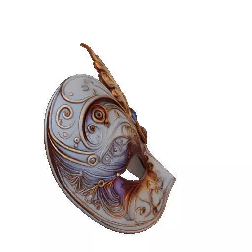 2471Venetian Carnival Mask Color 3D Model magic 3D print model_15