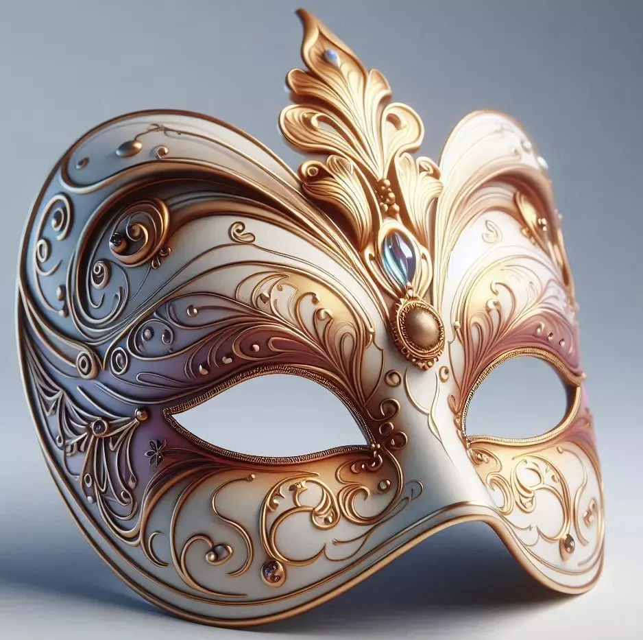 2471Venetian Carnival Mask Color 3D Model magic 3D print model_6