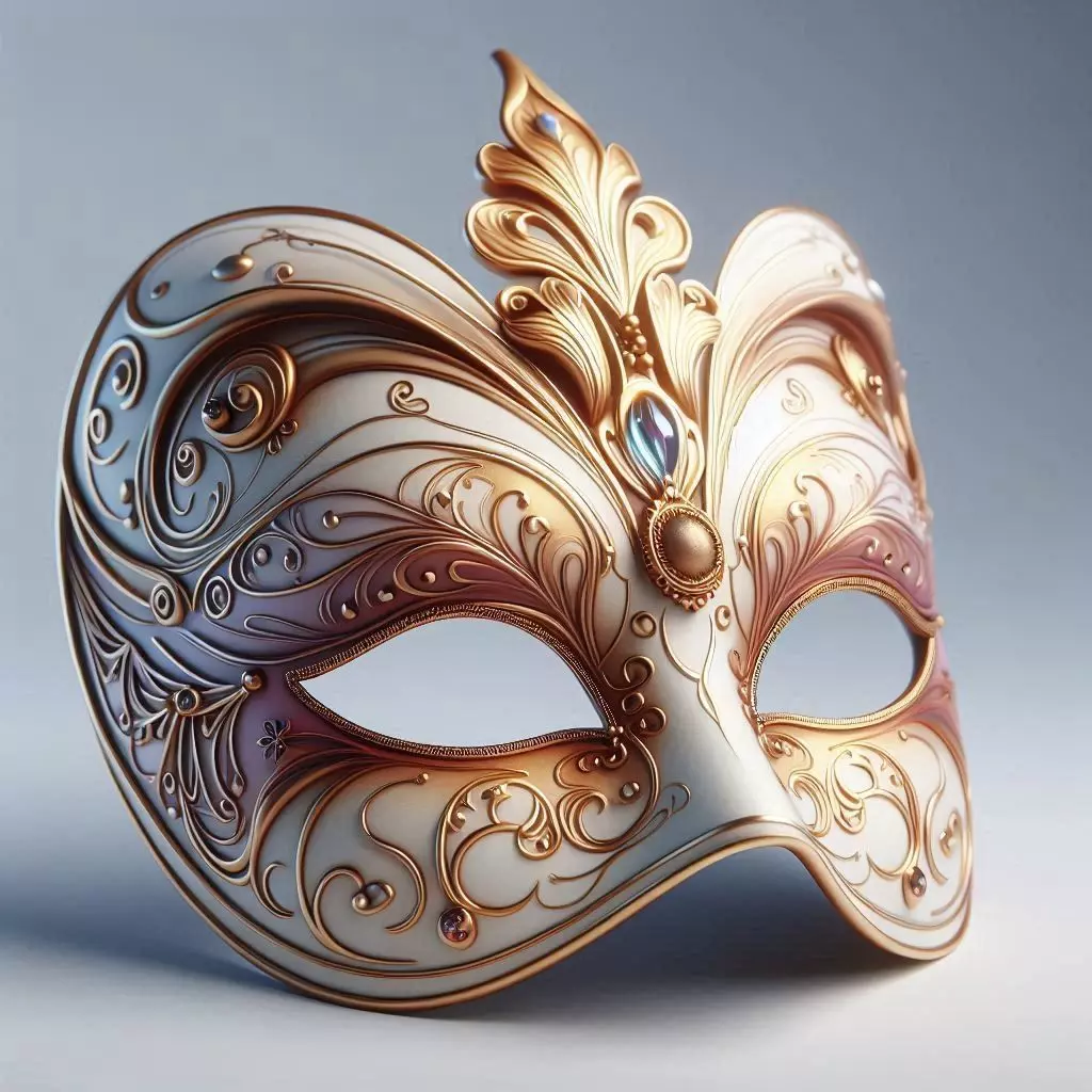 2471Venetian Carnival Mask Color 3D Model magic 3D print model_2