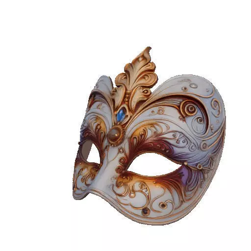 2471Venetian Carnival Mask Color 3D Model magic 3D print model_35