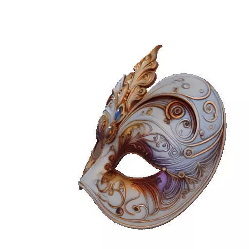 2471Venetian Carnival Mask Color 3D Model magic 3D print model_33