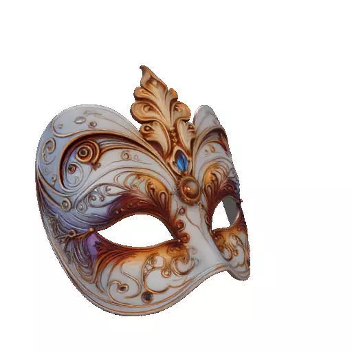 2471Venetian Carnival Mask Color 3D Model magic 3D print model_11