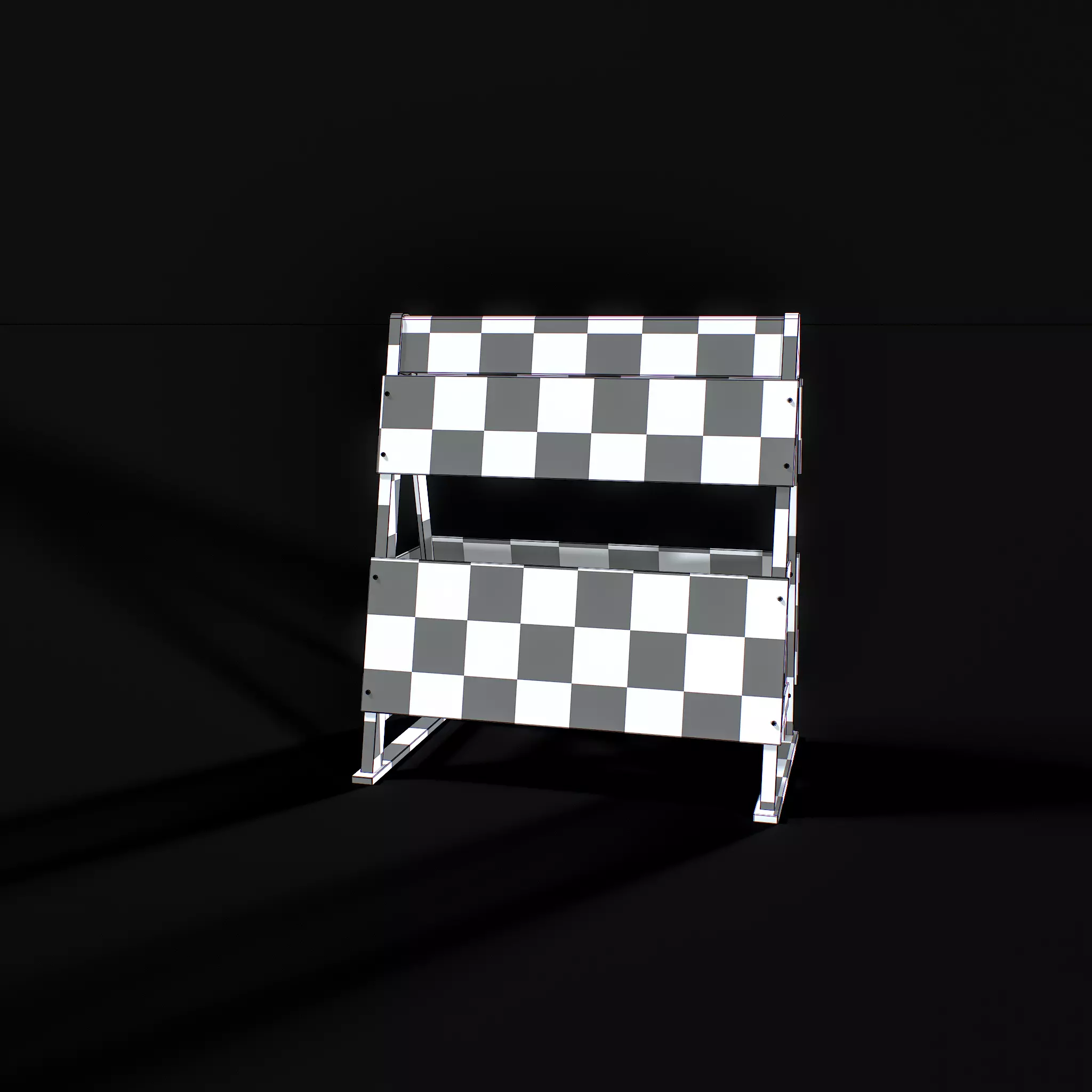 Road Barricade Low-poly 3D model_4