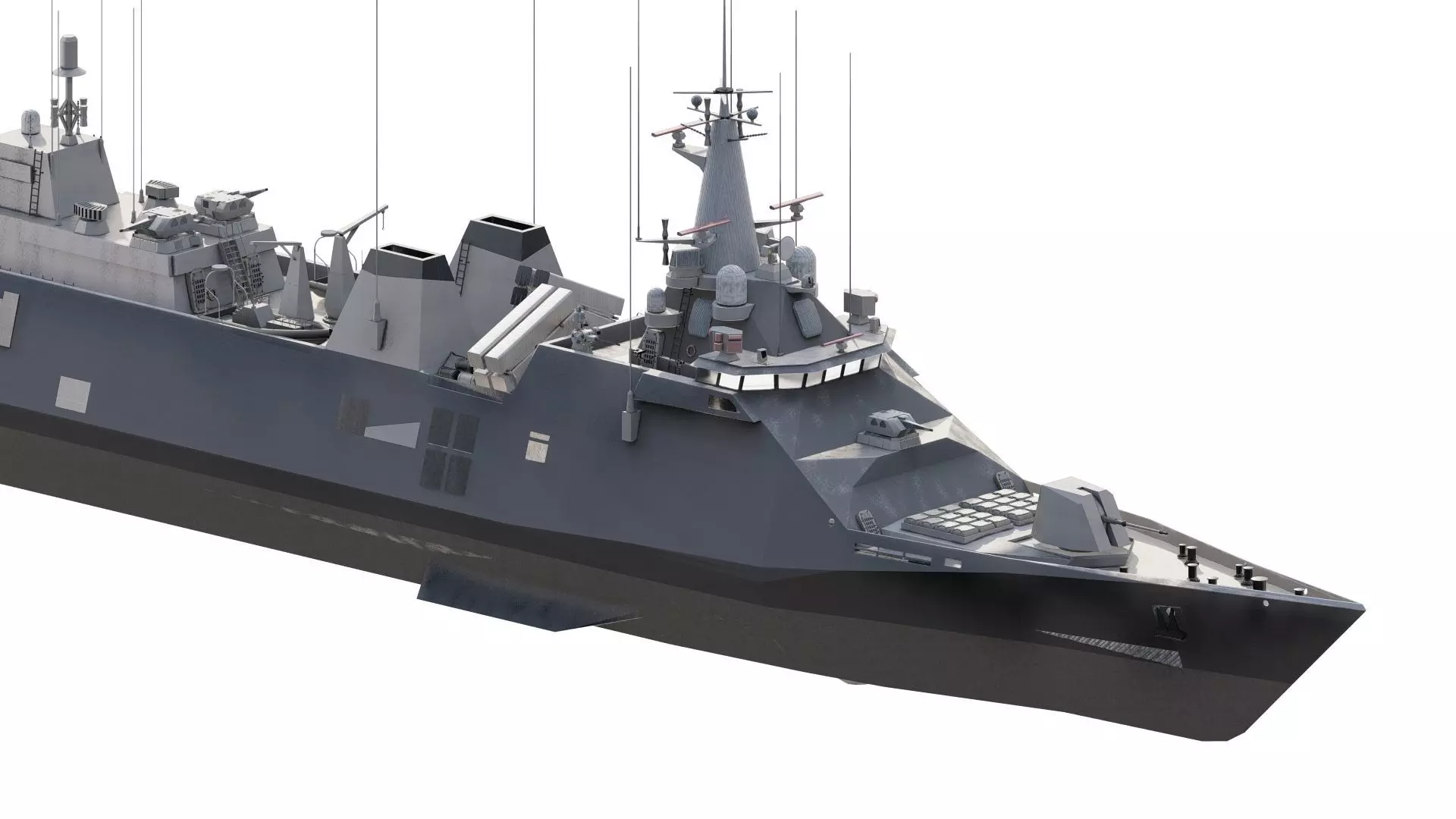 STEALTH NAVY FRIGATE 3D model_3