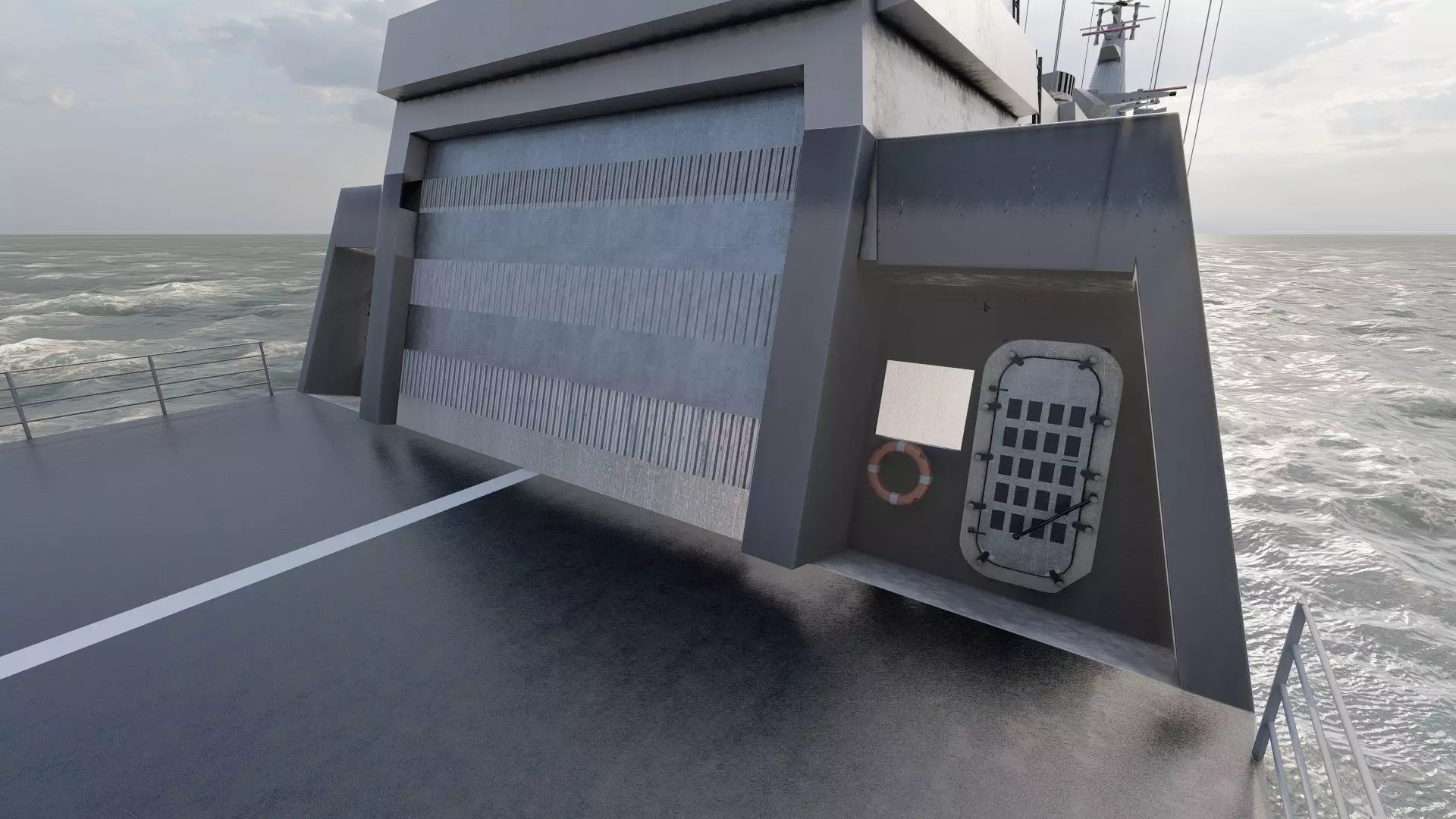 STEALTH NAVY FRIGATE 3D model_35