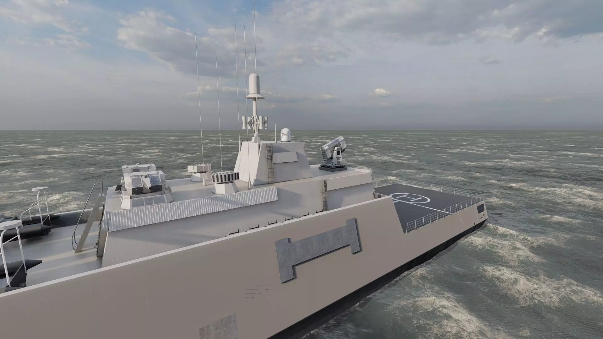 STEALTH NAVY FRIGATE 3D model_12