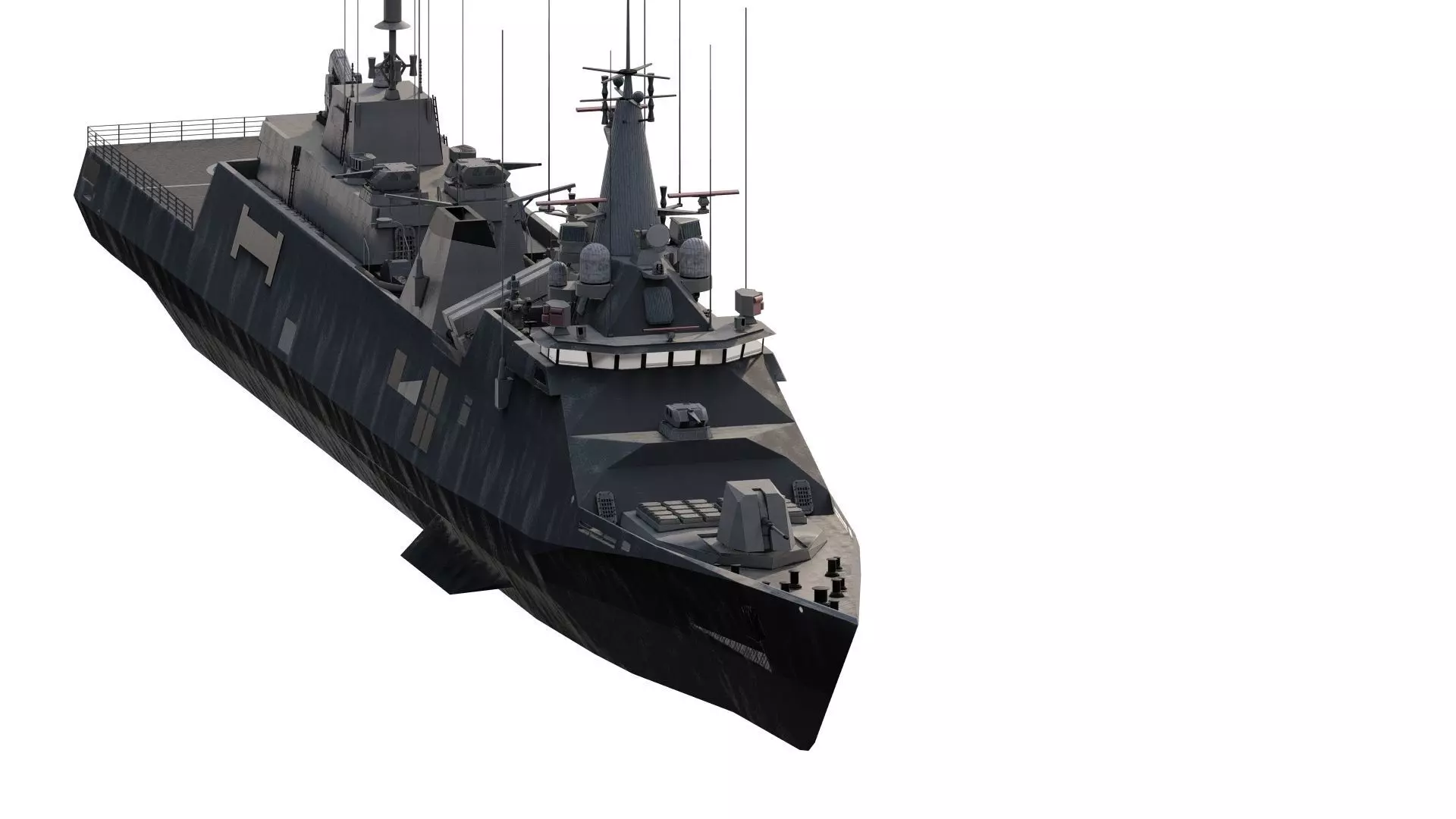 STEALTH NAVY FRIGATE 3D model_2