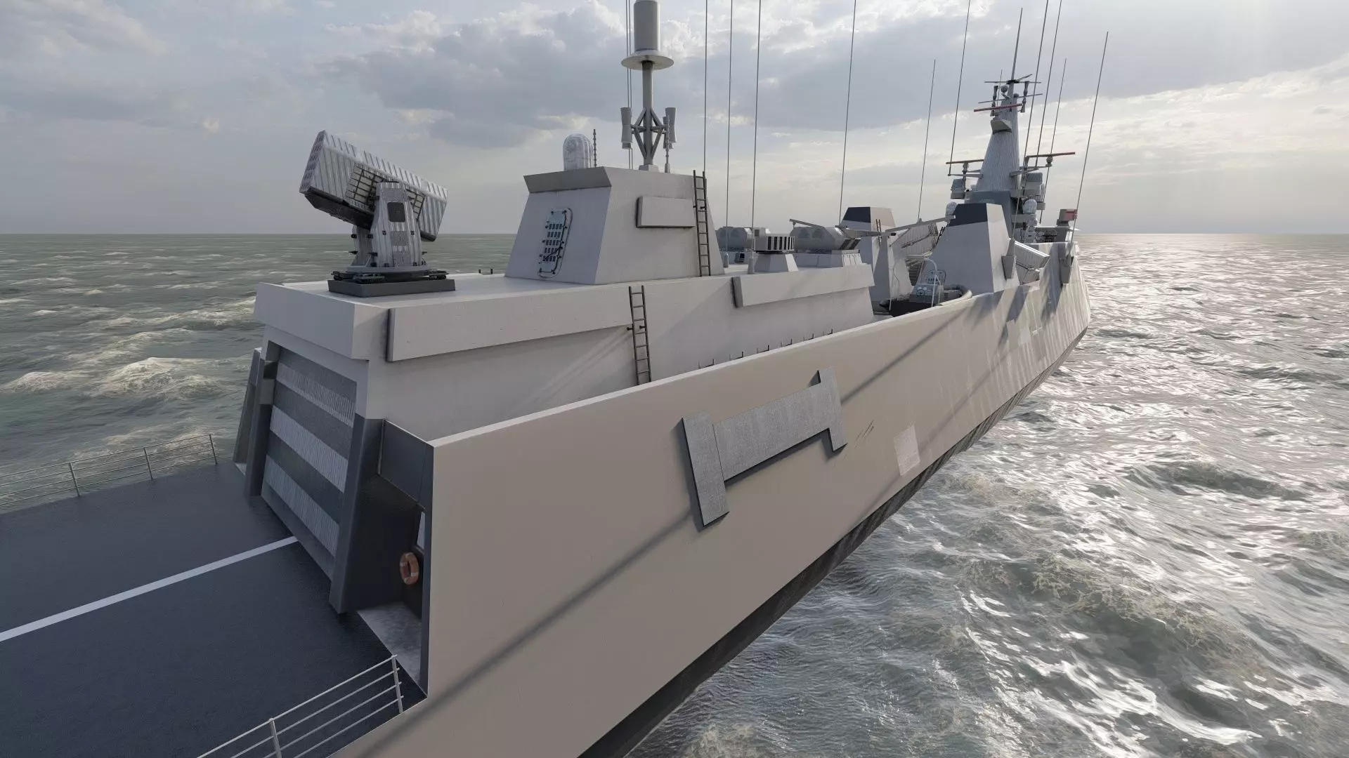 STEALTH NAVY FRIGATE 3D model_17