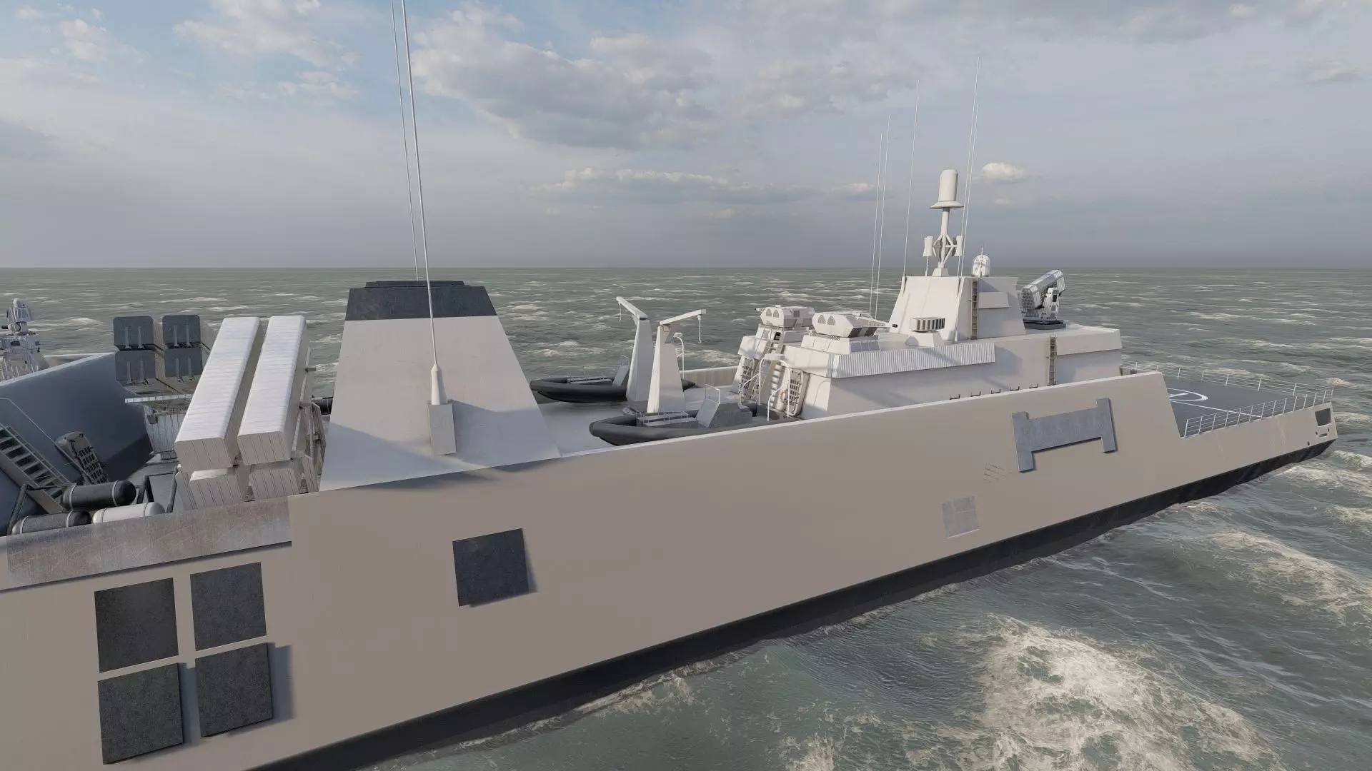 STEALTH NAVY FRIGATE 3D model_11