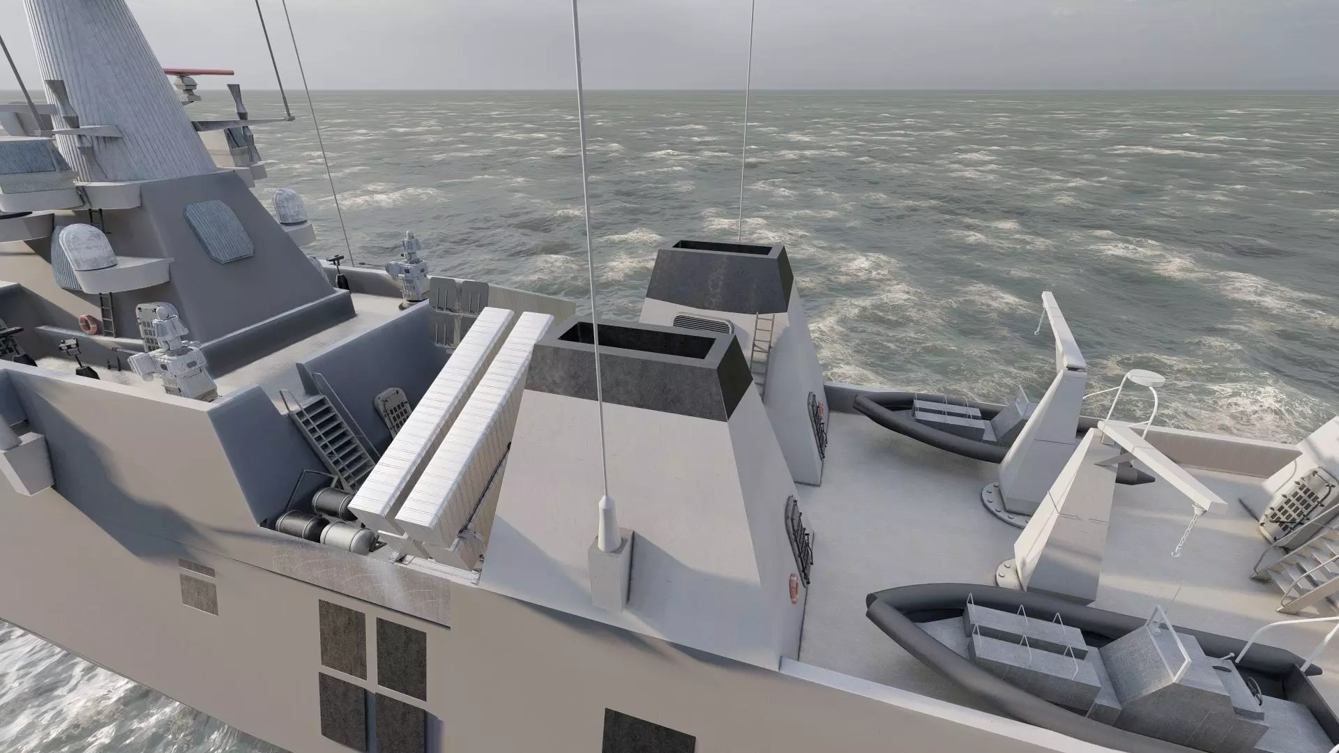 STEALTH NAVY FRIGATE 3D model_33