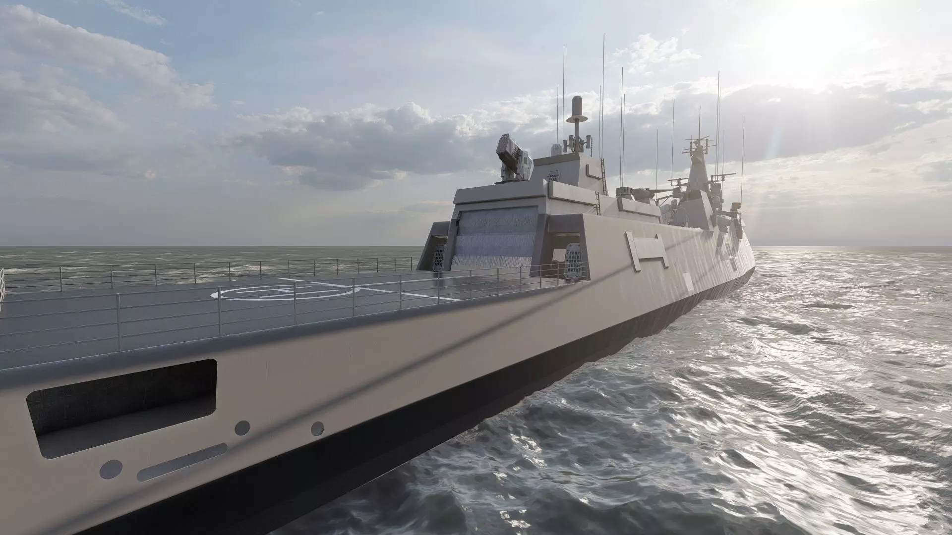 STEALTH NAVY FRIGATE 3D model_16