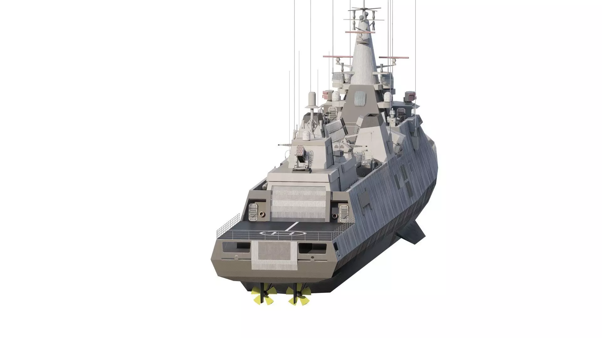 STEALTH NAVY FRIGATE 3D model_6