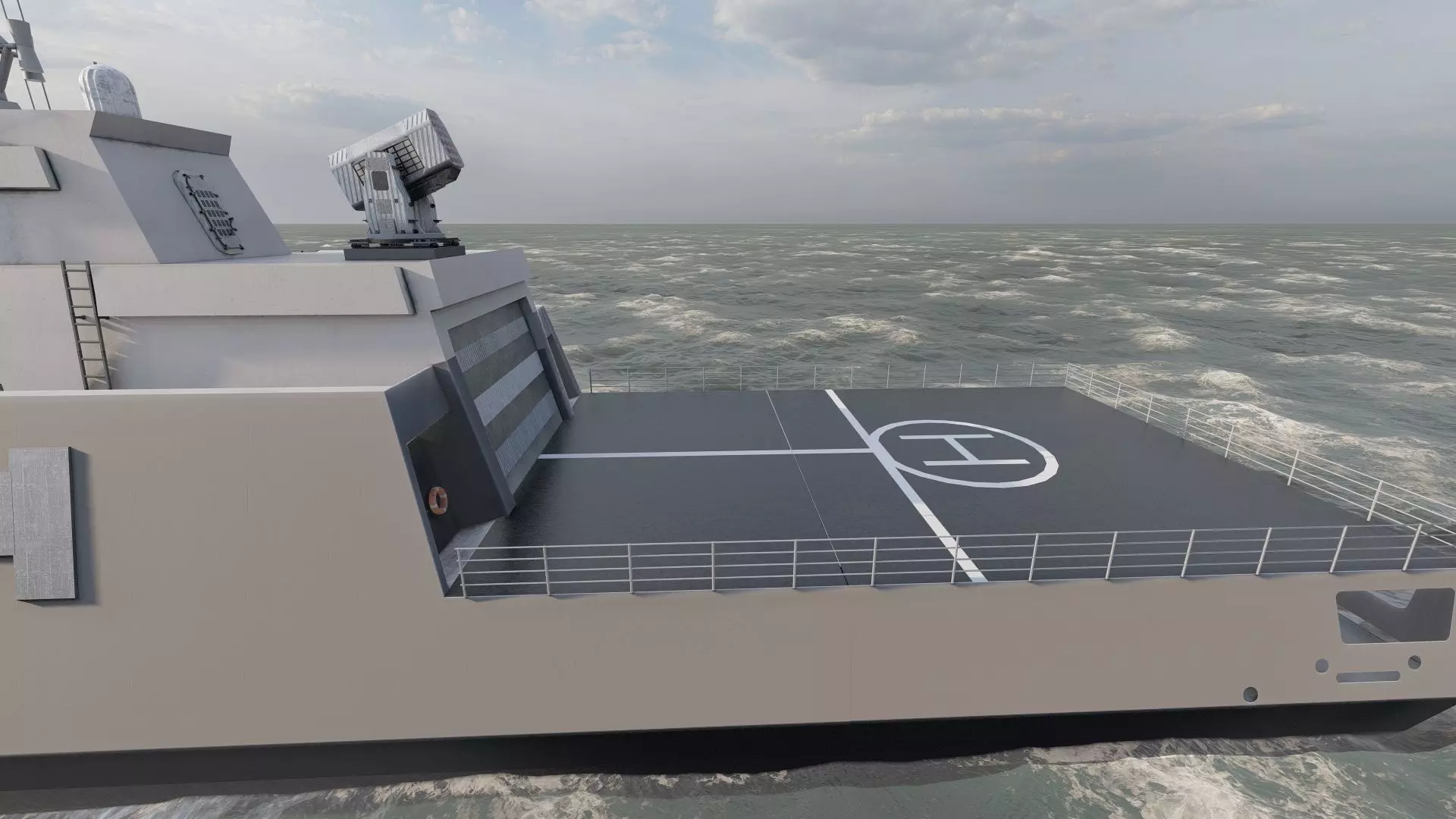 STEALTH NAVY FRIGATE 3D model_13