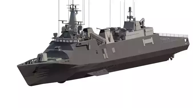 STEALTH NAVY FRIGATE 3D model STEALTH NAVY FRIGATE 3D model