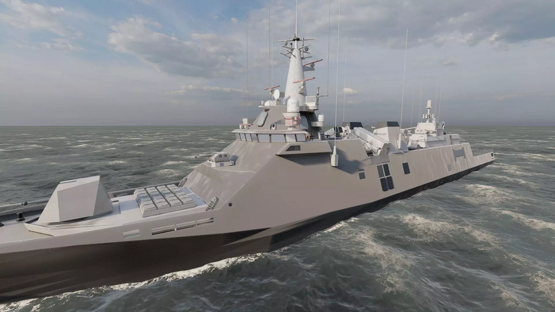 STEALTH NAVY FRIGATE 3D model_9