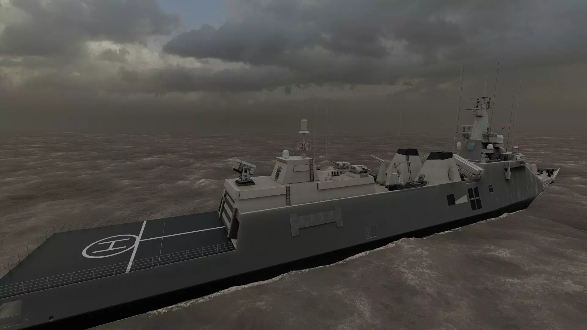 STEALTH NAVY FRIGATE 3D model_36