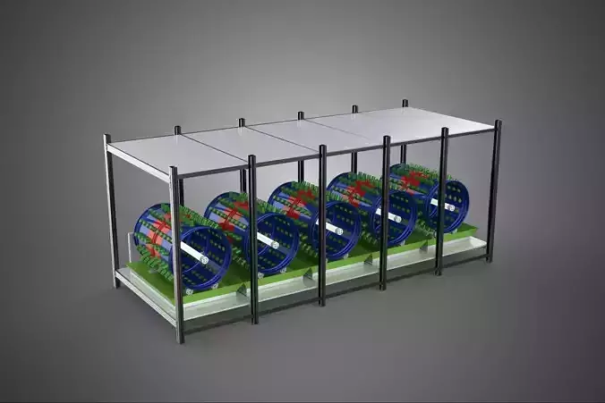 CELL RACK FRAME ROW SHELF TRAY DRUM ROTARY HYDROPONIC PLANT FARM