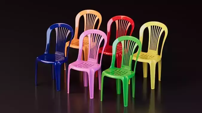 Colorful Plastic Chair Set