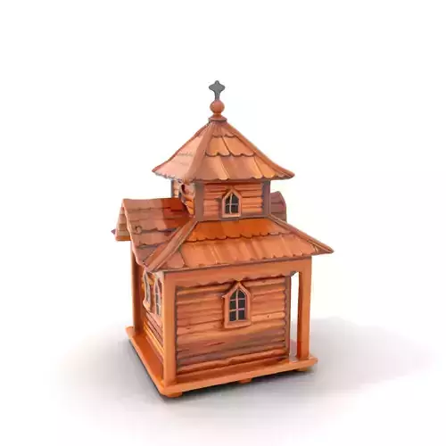 Rustic Wooden Chapel model pack