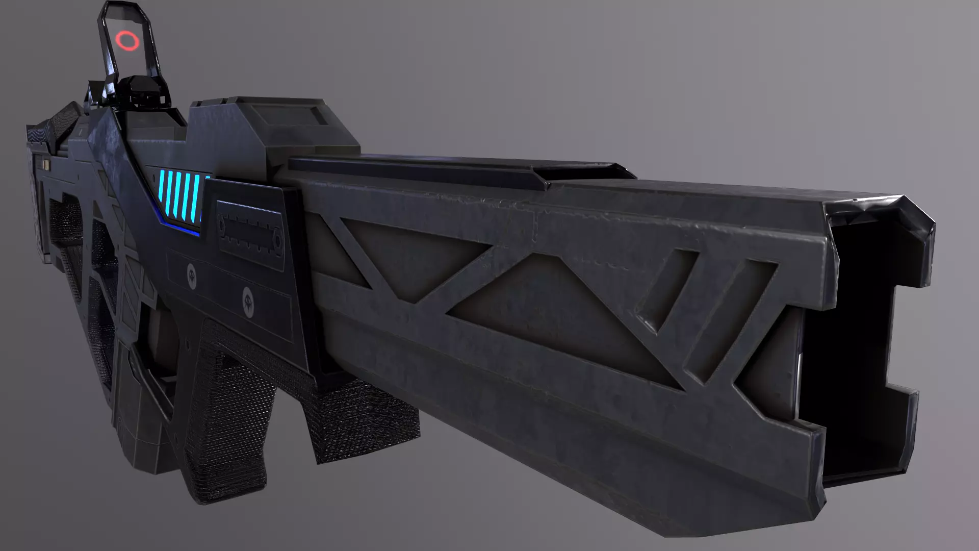 Alien 3 Low-poly 3D model_21