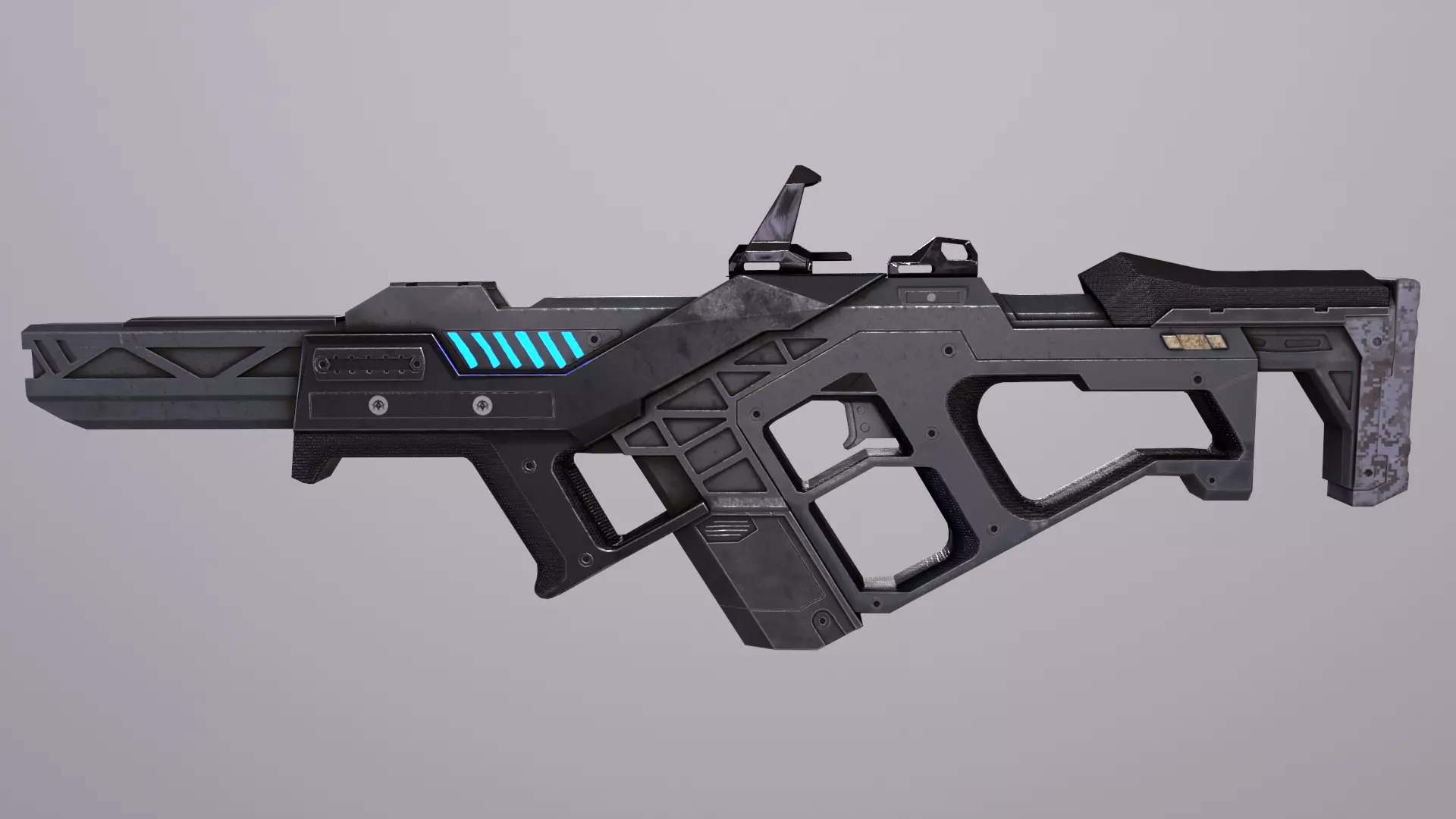 Alien 3 Low-poly 3D model_24