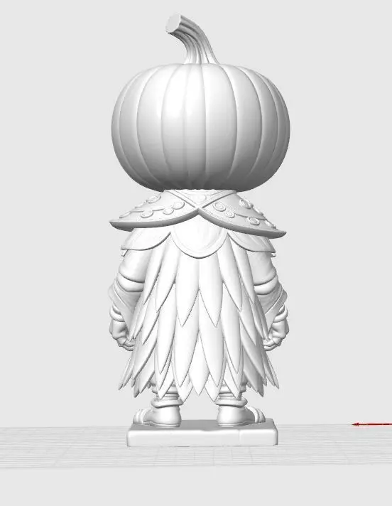 Scary Pumpkin Knight Bobblehead Halloween Figurine 3D print model_21
