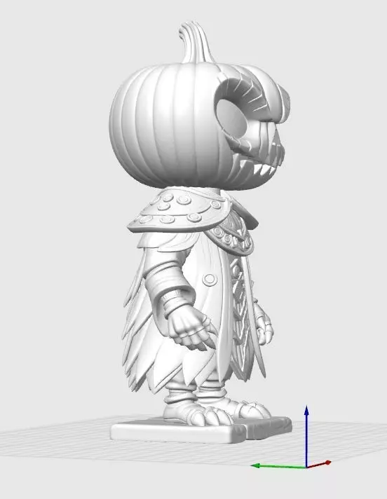 Scary Pumpkin Knight Bobblehead Halloween Figurine 3D print model_19