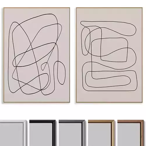 abstract painting frame set