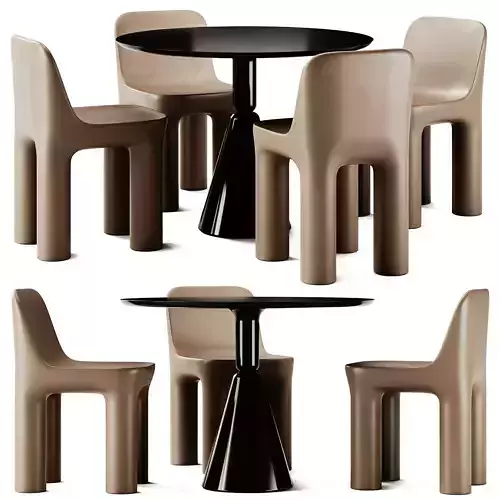 Qeeboo Tata Chair and Sancal Pion Fresno Table