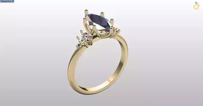 marquise lotus solitaire