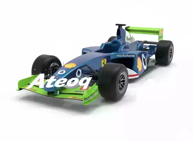 Ferrari F2002 3D Model Design 3D for Game Ready