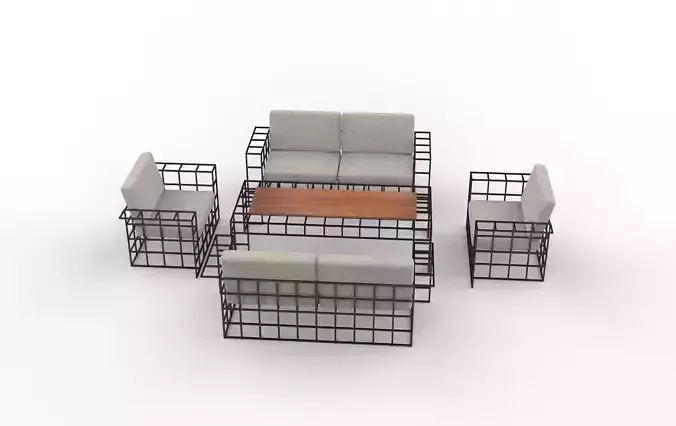 Sectional Sofa Set 3D model Sectional Sofa Set 3D model