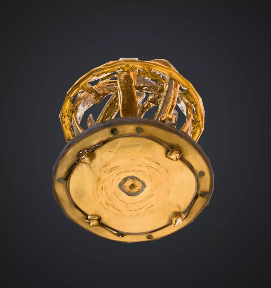 Antique Astronomical Orrery Low-poly 3D model_4