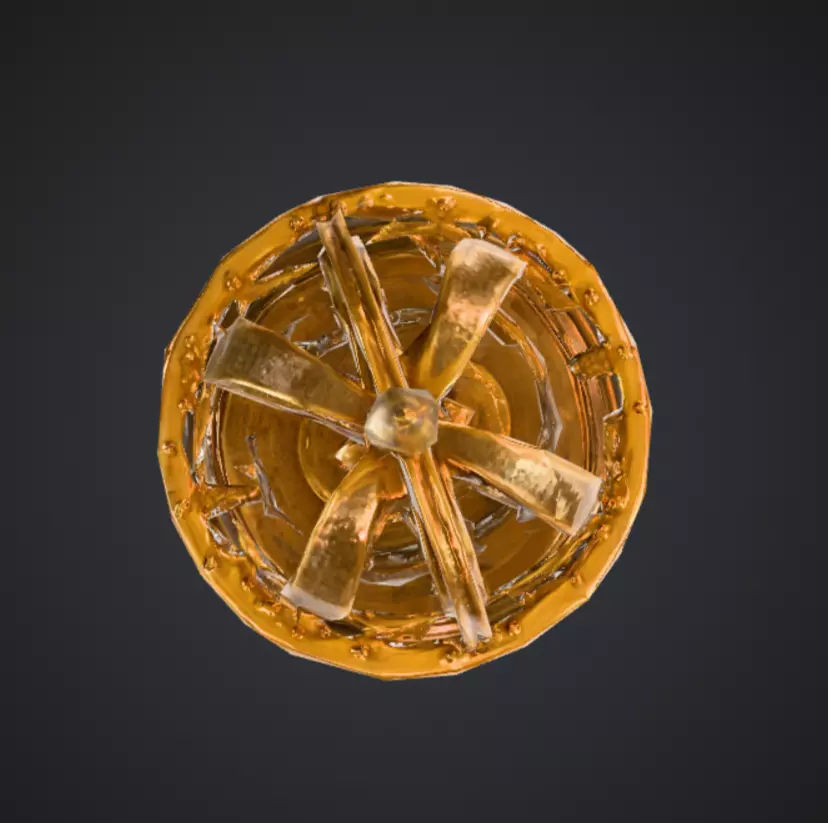 Antique Astronomical Orrery Low-poly 3D model_3