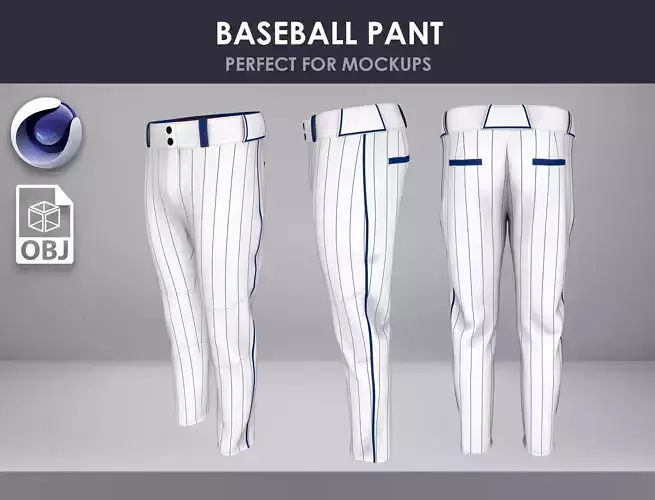 Mens Baseball pant 3D model