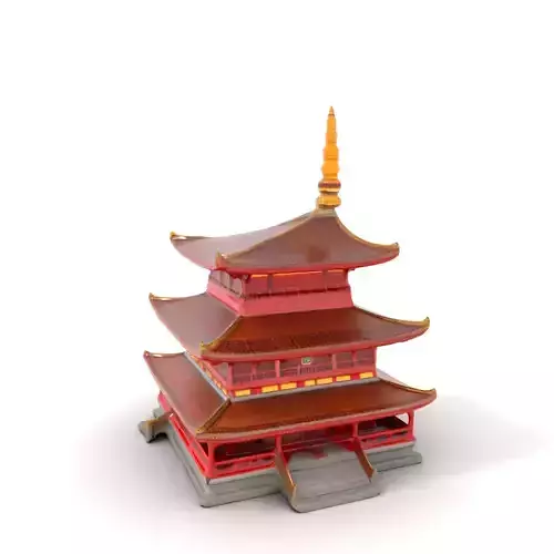 Chinese Pagoda Traditional model pack