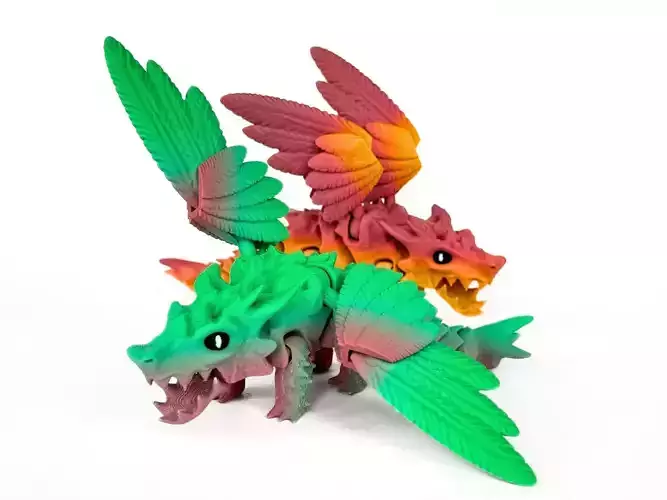 Articulated Fantasy Dragon Egg  Colourful 3D Printable Toy