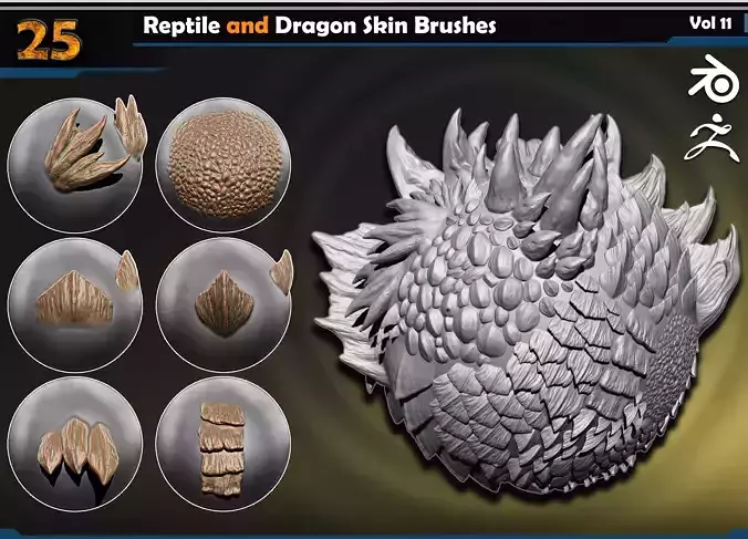 Reptile and Dragon Skin Brushes Vol 11