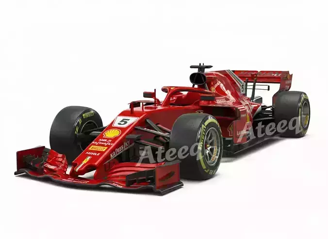 F1 Ferrari SF71H 3D Model High Quality Formula One Racing Car