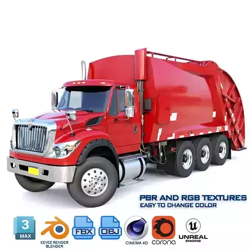 INTERNATIONAL WORKSTAR Garbage Truck 7600