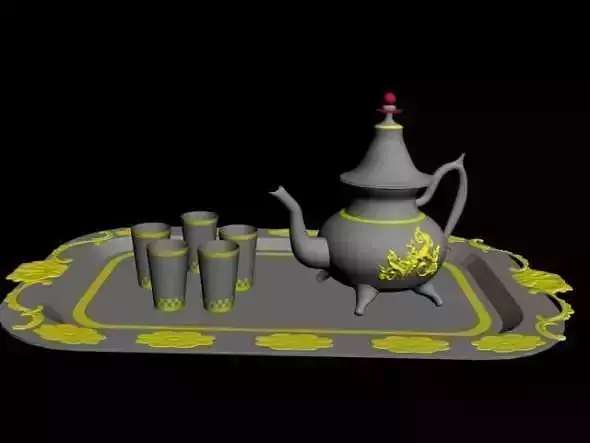 Moroccan tea jug 3D model