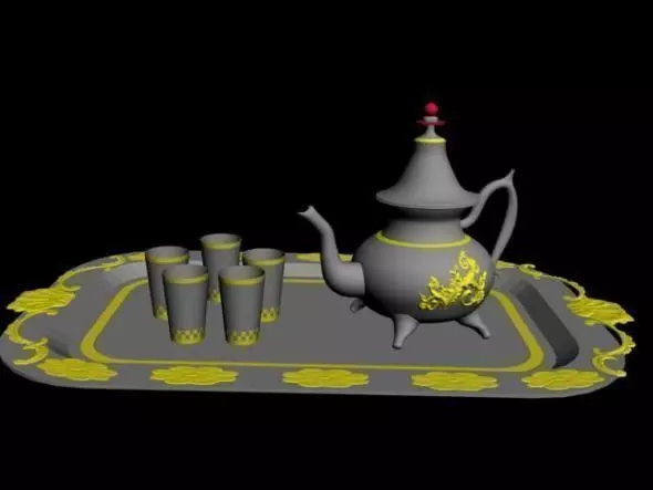 Moroccan tea jug 3D model_0