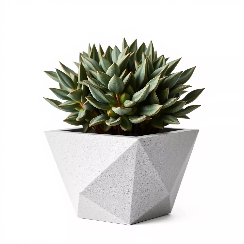 Geometric Succulent Planter model pack Low-poly 3D model_2
