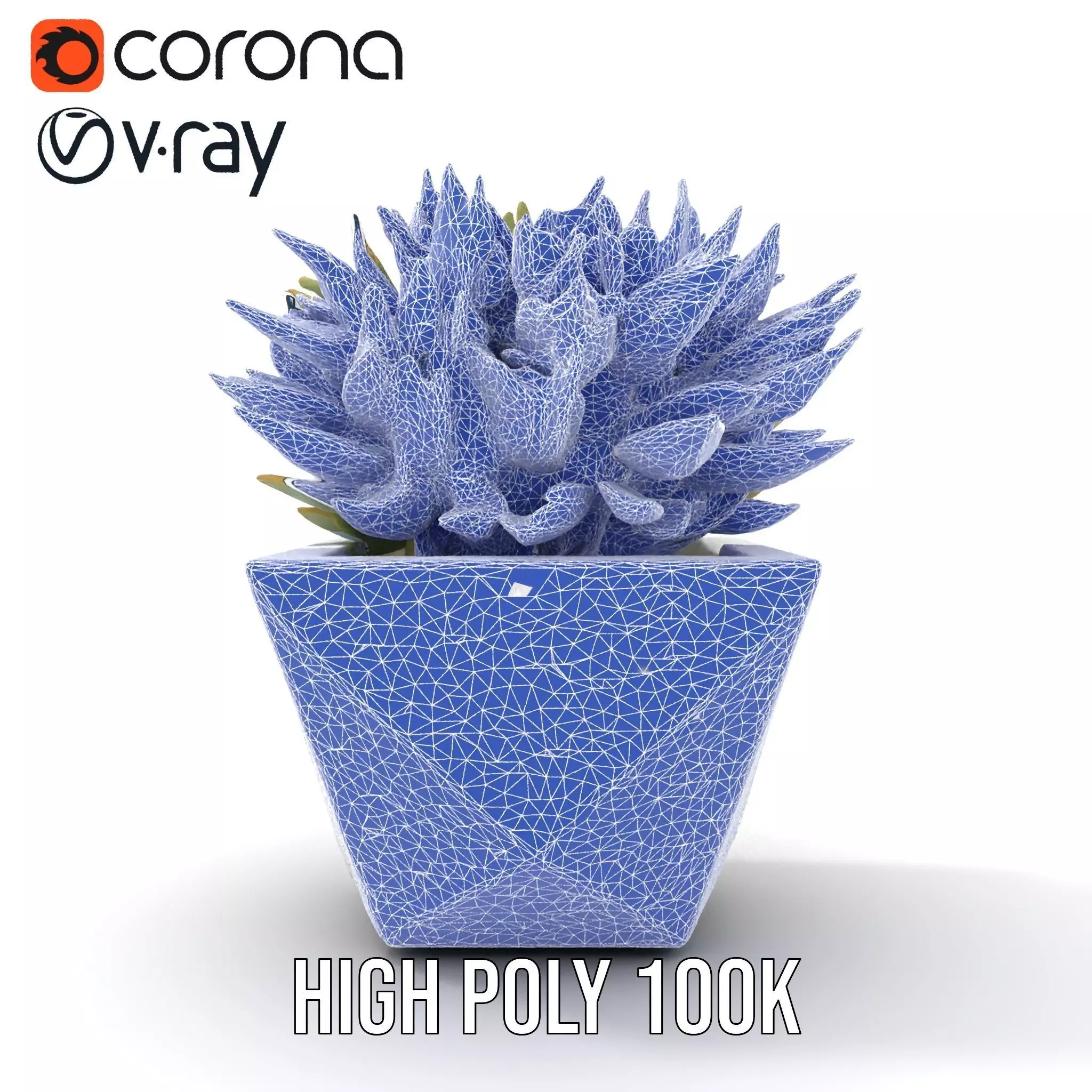 Geometric Succulent Planter model pack Low-poly 3D model_30