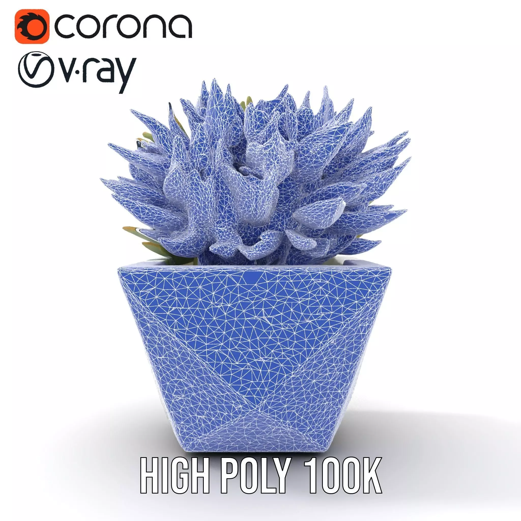 Geometric Succulent Planter model pack Low-poly 3D model_18