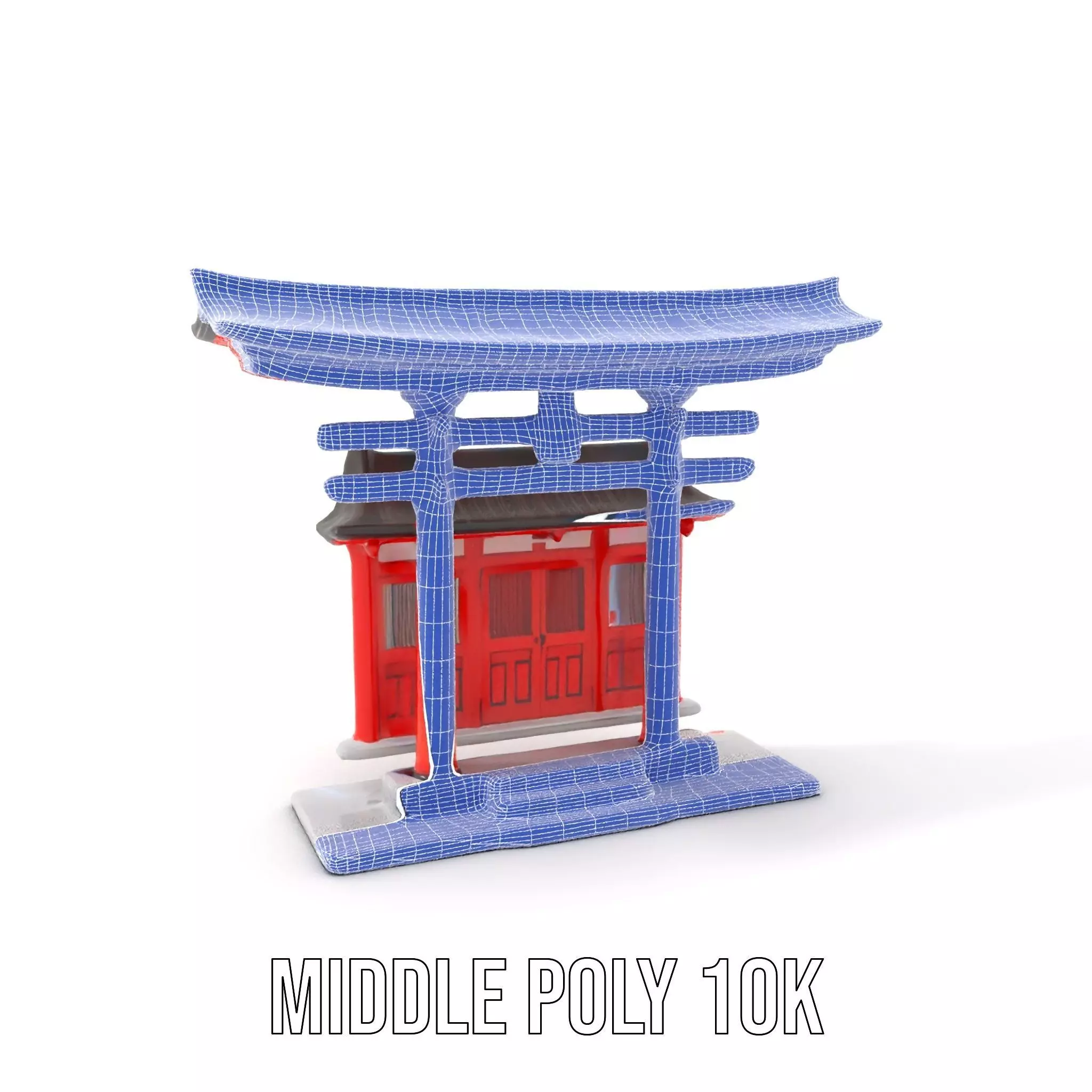 Traditional Red Torii model pack Low-poly 3D model_19