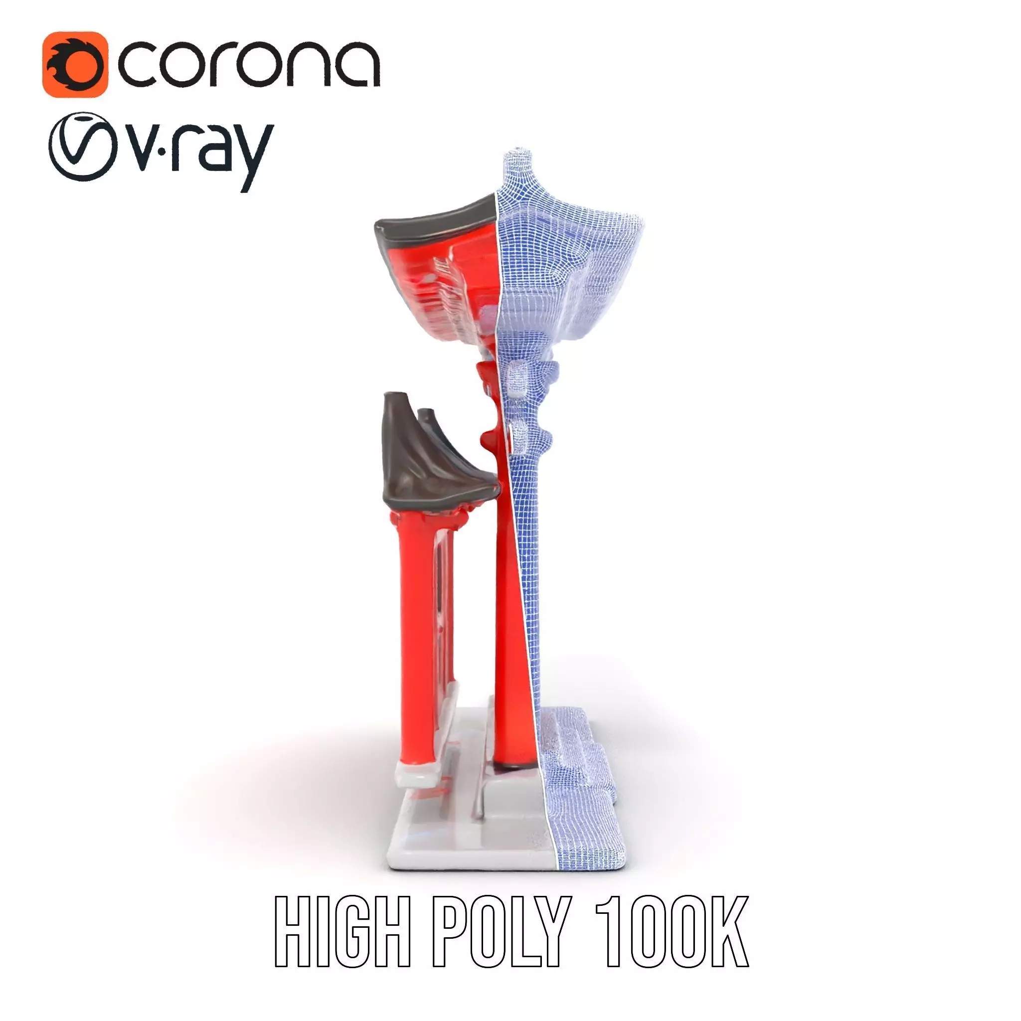 Traditional Red Torii model pack Low-poly 3D model_32